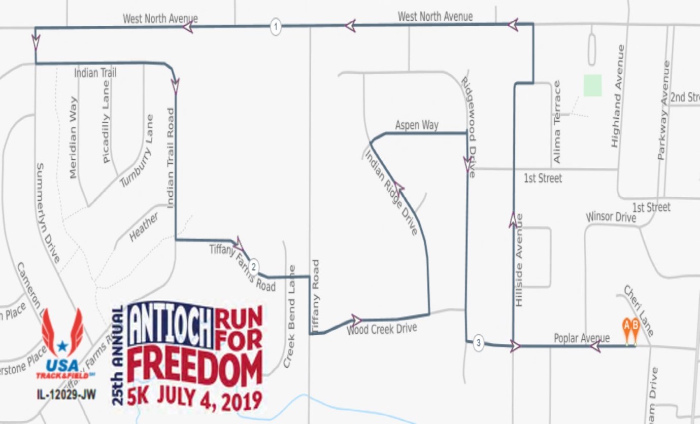 4th of July Road Closures Antioch, IL