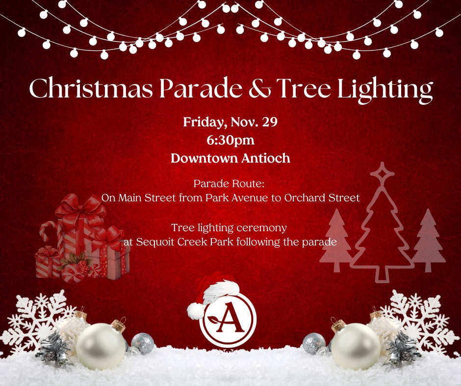 Christmas Parade and Tree Lighting @ Downtown Antioch on Main Street