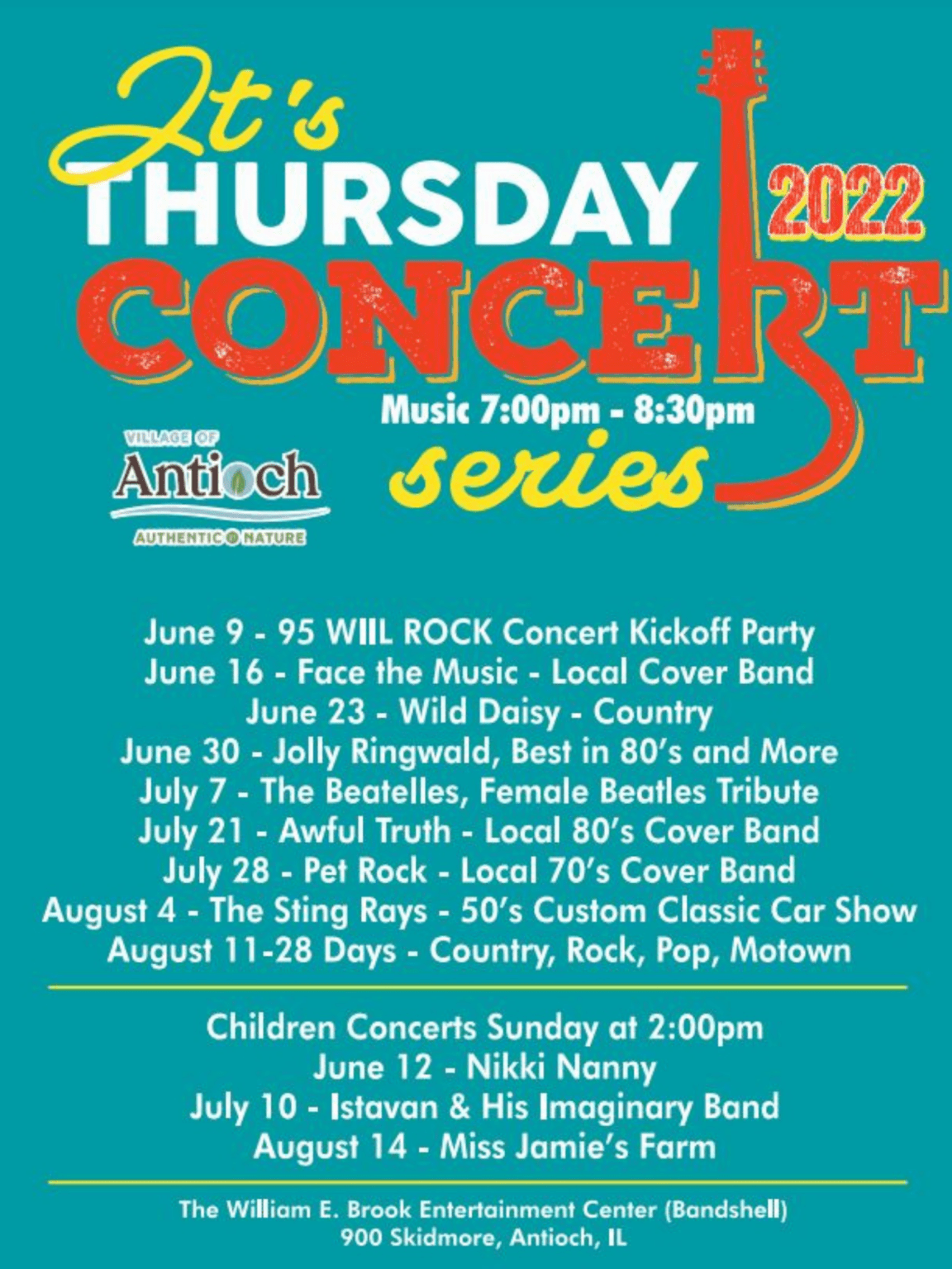 Thursday Night Concert Series at the Bandshell - Antioch, IL